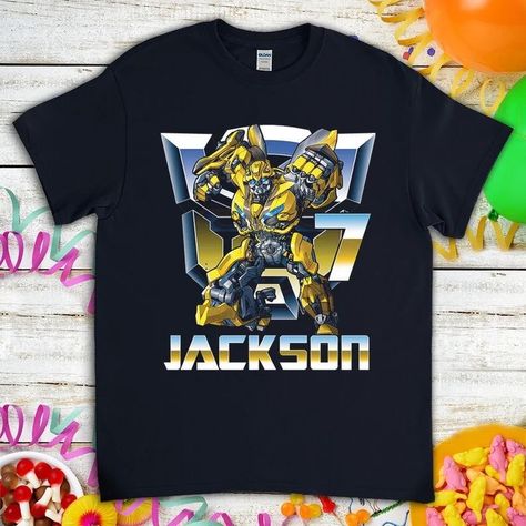 Birthday Gift For Son, Transformers Birthday, Transformer Birthday, Tshirt Custom, Toddler Birthday, Birthday Tshirts, Toddler Hoodie, Personalized Birthday Gifts, Latest Technology