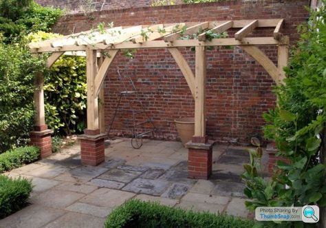 Lean To Ideas, Pergola Garage, Curved Pergola, Rustic Pergola, Cheap Pergola, Pergola Swing, Building A Pergola, Pergola Attached To House, Backyard Gazebo