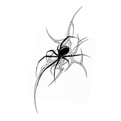 Spiders Tattoo Design, Spider And Web Tattoo Design, Girly Spiderman Tattoo, Men’s Spider Tattoo, Geometric Spider Tattoo, Spider Stencil Tattoo, Spider Hand Tattoos For Women, Neotribal Tattoo Design Leg, Black Widow Spider Tattoo Design