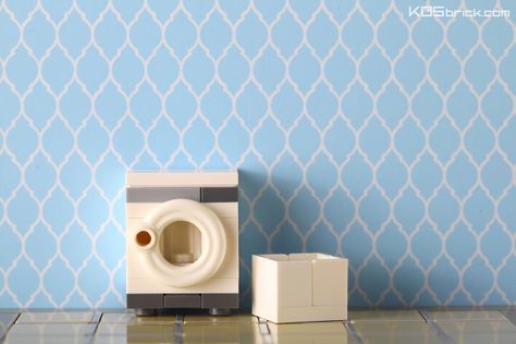 Washing Machine (Minifigure Size) Joe Miller, Building Challenge, Lego Furniture, Lego Christmas, Lego Boards, Brick Loft, Lego Modular, Lego Photography, Lego Design