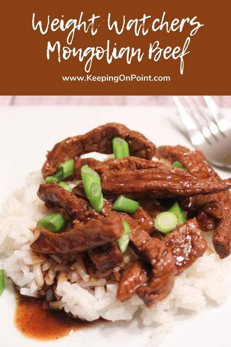 Weight Watchers Mongolian Beef - this is an easy Instant Pot meal! Weight Watchers Crock Pot Recipes, Weight Watchers Meals Dinner, Keeping On Point, Mongolian Beef Recipes, Meals Dinner, Weight Watcher Dinners, Crock Pot Recipes, Mongolian Beef, Instant Pot Dinner Recipes