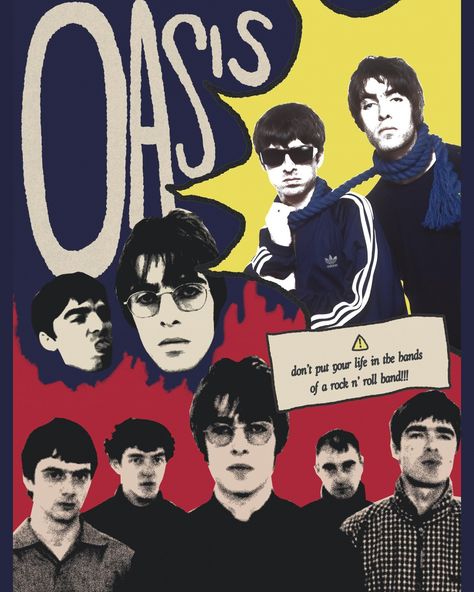 oasis 💥 - #oasis #oasisreunion #oasistour #oasis2025 #oasistickets #liamgallagher #noelgallagher #thegallaghers #britpop #definitelymaybe #dontlookbackinanger #wonderwall #art #artist #artwork #drawing #digitalart #procreate #graphicdesign #graphicdesigner #graphicdesigndaily #poster #posterart #posterdesign #musicposter #oasisfans Britpop Poster, Oasis Drawing, 90s Artwork, Y2k Layout, Oasis Poster, Pubmat Ideas, Blue Inspiration, Movie Covers, Arte Inspo