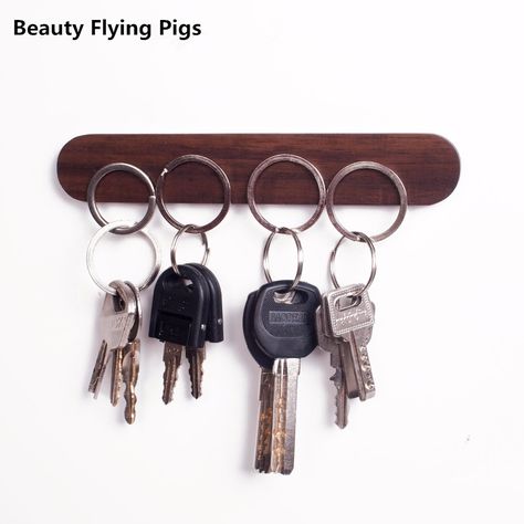 Key wood storage device wall logs key ring multifunctional Strong magnetic feed Hooks Suckers Clerk Housekeeper on the wall-in Hooks & Rails from Home & Garden on Aliexpress.com | Alibaba Group Magnetic Key Holder, Wooden Key Holder, Wood Wax, Key Storage, Wall Key Holder, Key Rack, Magnetic Holder, Key Organizer, Magnetic Wall