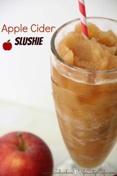 Apple Cider Slushie | Suburban Wife, City Life Fall Desserts Apple, Best Apple Cider, Cider Drinks, Apple Benefits, Freezing Apples, Slushie Recipe, Apple Cider Recipe, Fall Drink, Spiced Apple Cider