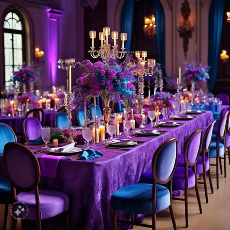 Royal Blue And Purple Wedding Theme, Purple And Royal Blue Wedding, Pre Wedding Dress Ideas, Royal Blue And Purple Wedding, Blue And Purple Wedding Theme, Pre Wedding Dress, Spiritual Wedding, Royal Blue Wedding Theme, Blue Purple Wedding