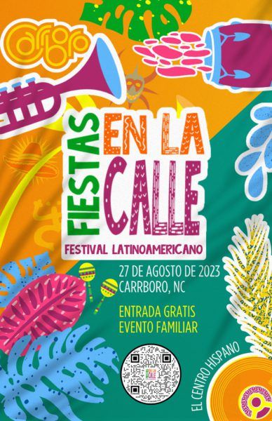 El Centro Hispano (ECH), se enorgullece en presentar el Festival Latinoamericano: “Fiestas en la Calle”. Ahora en su octavo año, el festival promete una exhibición vibrante de cultura, música, gastronomía y unidad comunitaria el 27 de agosto en Carrboro, Carolina del Norte. The post 8vo Festival Latinoamericano, “𝗙𝗶𝗲𝘀𝘁𝗮𝘀 𝗲𝗻 𝗹𝗮 𝗖𝗮𝗹𝗹𝗲” appeared first on REVISTA LATINA. Atiatihan Festival, Latino Festival Poster, Penafrancia Festival, Music Festival Flyer, La Tomatina Festival, Cultural Events, Dance Party, Festival