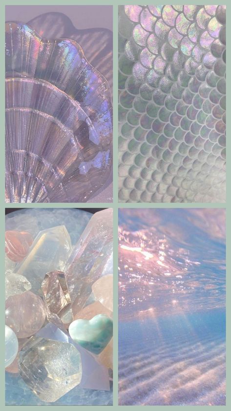 Mermaid aesthetic, mermaidcore, deep ocean, pearls, crystals, collage, wallpaper Mermaidcore Wallpaper, Mermaid Color Palette, Collage Wallpaper, Mermaid Aesthetic, Deep Ocean, Baldur's Gate, Mermaid Fashion, Mermaid Tail, New Era