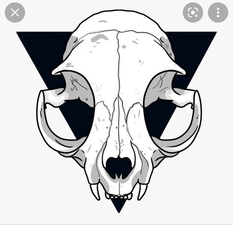 Cat Skull Drawing Simple, Cat Skull Sketch, Cat Skull Drawing, Skull Drawing Easy, Animal Skull Drawing, Cat Skull Tattoo, Cartoon Skull, Skull Reference, Skull Stencil