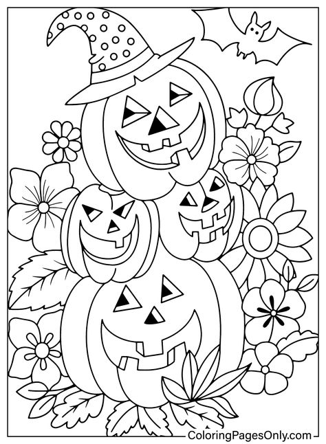 52 spooktacular halloween coloring pages - coloringpagesonly.com#halloweencoloringfun #halloweenideas #coloringfun #kidscrafts #halloweencoloring #trickortreat #coloringpages #halloweenart Halloween Colouring Printables, Halloween Pictures To Color, Halloween Colouring Pages, Dibujos Halloween, Free Halloween Coloring Pages, Halloween Coloring Sheets, Coloring Book Download, The Witching Hour, Halloween Worksheets