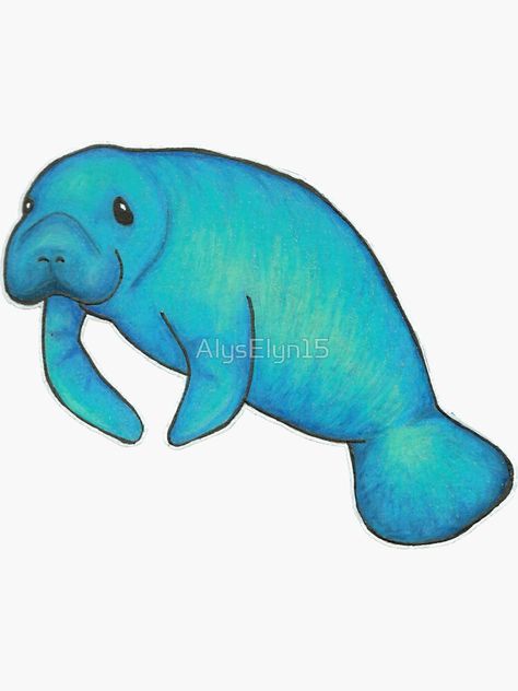 Manatee Rock Painting, Manatee Nails, Manatee Painting Easy, Manatee Sticker, Manatee Drawing, Manatee Painting, Manatee Tattoo, Mermaid Paintings, Manatee Art