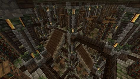 Library Minecraft, Minecraft Underground, Minecraft, City Photo, Building