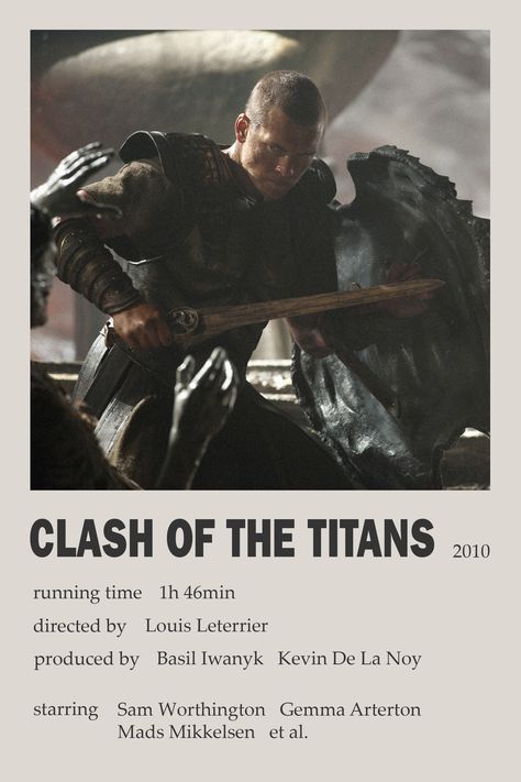 Clash Of Titans, Polaroid Movie Poster, Sam Worthington, Clash Of The Titans, Donnie Darko, The Titans, Lights Camera Action, Breaking Bad, Movie Poster