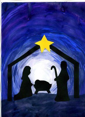 We made this Nativity Silhouette for   Christmas in our Sunday school class this year. The kids really loved making it, and several parents actually thanked us for it, so I'd say it was a huge success! It is so simple yet so lovely. The true meaning of Christmas! Nativity Silhouette, Christmas Art Projects, The Nativity, Nativity Crafts, Meaning Of Christmas, True Meaning Of Christmas, Christmas School, Three Wise Men, Navidad Diy