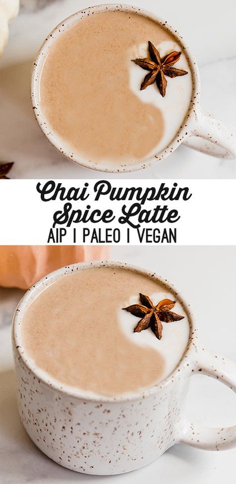 Paleo Pumpkin Spice Latte, Paleo Fall Drinks, Paleo Latte Recipes, Healthy Pumpkin Chai Latte, Aip Coffee Alternative, Pumpkin Chai Latte Recipe, Pumpkin Spice Chai Latte, Summer Breakfasts, Aip Drinks