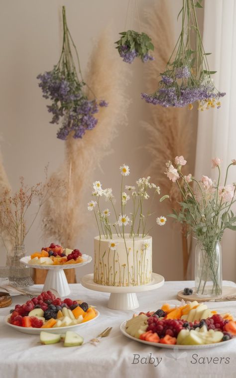 Fairy Tea Party Baby Shower Ideas, Mom Shower Party, Milk And Cookie Baby Shower Theme, Spring Flower Baby Shower Ideas, Girl Baby In Bloom Shower Ideas, May Baby Shower Ideas Girl, Baby In Bloom Neutral Shower Ideas, Blue Flowers Baby Shower Theme, Baby Shower Inspo Gender Neutral