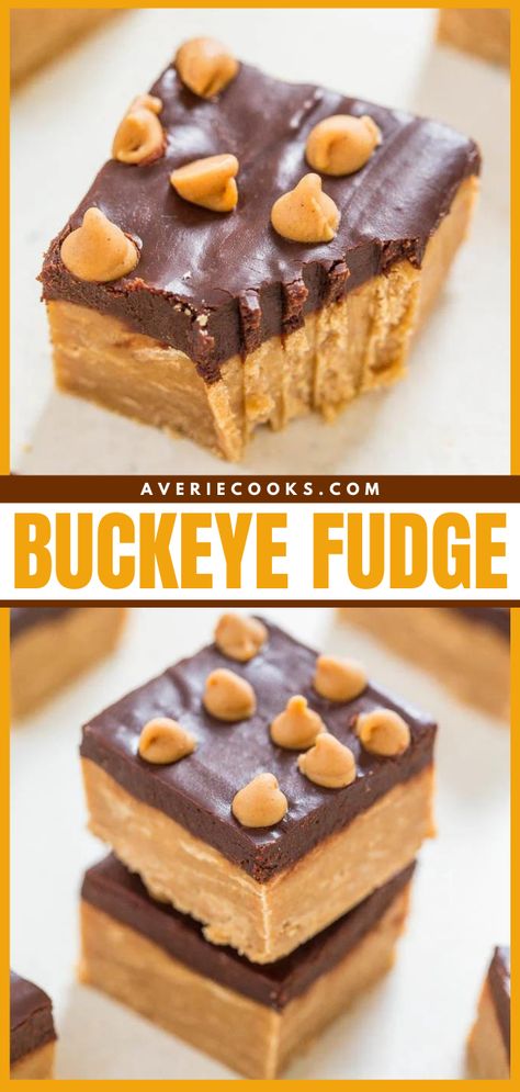 Buckeye Fudge, Peanut Butter Recipes Easy, Peanut Butter Dessert Recipes, Cookie Exchange Recipes, Favorite Christmas Recipes, Averie Cooks, Christmas Desserts Easy, Recipes With Few Ingredients, Easy Holiday Recipes