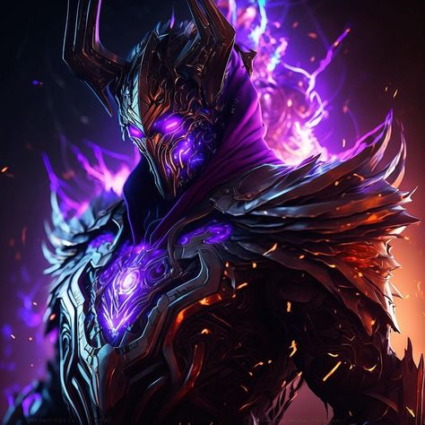 Imagine Insanity sur Instagram : The 4th Lord Of The Void - The promise of mutually assured destruction had a way of calming even the darkest of hearts. Commissions are… Imagine Insanity, Purple Warrior, Dragon Armor, Arte Robot, Cyberpunk Character, Knight Art, Dragon Pictures, The Void, Robots Concept