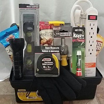 handyman gift basket ideas | Handyman New Home Housewarming Tool Box Gift Basket Set Tool Box Gift, Auction Gift Basket Ideas, Silent Auction Baskets, Fathers Day Gift Basket, Handyman Gifts, Auction Basket, Auction Baskets, Raffle Basket, Housewarming Gift Baskets