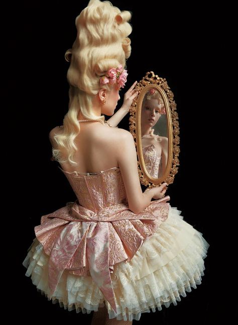 Marie Antoinette Aesthetic, Rococo Aesthetic, Marie Antoinette Costume, Rococo Fashion, A Mirror, Beauty Collection, Marie Antoinette, Style Expert, Rococo