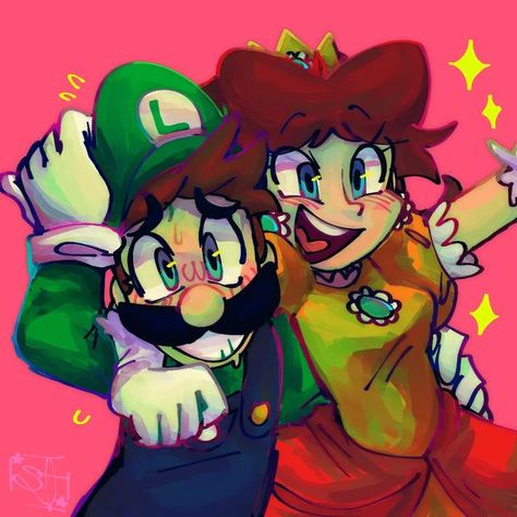 Mario Ships, Mario And Luigi Games, Queer Vibes, Luigi Mansion, Mario Princesses, Mario Fanart, Luigi And Daisy, Mario Movie, Mario Fan Art