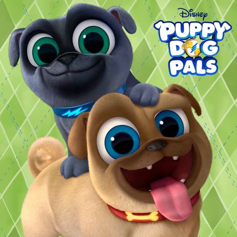 Puppy Dog Pals Puppy Dog Pals, Disney Jr, Muppet Babies, Disney Dogs, Dog Birthday Party, Watch Cartoons, Pug Puppies, Dog Party, Dog Pin