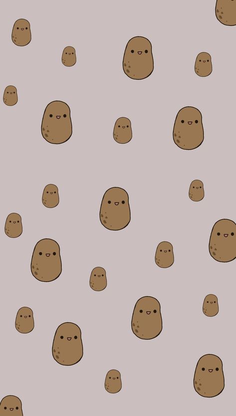 Potato 🥔 Potato Is Not Ok But Potato Will Smile Anyway, Potato Cute Wallpaper, Potato Matching Pfp, Aesthetic Potato Wallpaper, Potato Background Aesthetic, Cute Potato Icon, Potato Themed Party, Cute Potato Wallpaper, Potato Picture Cute