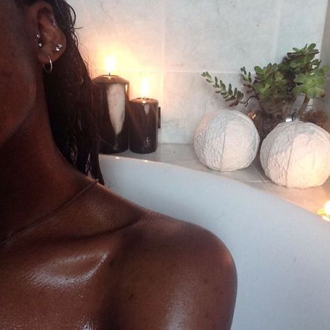 How to Take Your Self Care Routine to a Deeper Level. | BELLEMOCHA.com The Wall, A Woman, Candles, Wall, Black