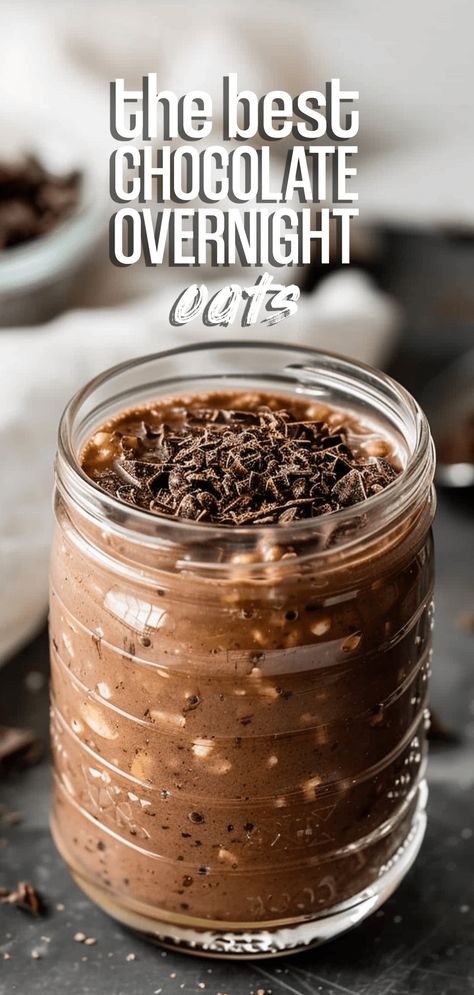 Chocolate Overnight Oats [5 Minutes] – Chasety Chocolate Coffee Overnight Oats, Over The Night Oats, Over Night Oat Recipe, Overnight Oats Creamy, Overnight Oat Pudding, Easy Chocolate Overnight Oats, Choc Overnight Oats, Healthy Chocolate Overnight Oats, Single Serve Overnight Oats