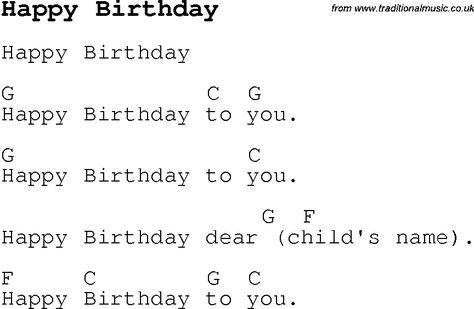 Should prob use guitar Happy Birthday Ukulele Chords, Happy Birthday Guitar Chords, Happy Birthday Song Lyrics, Birthday Song Lyrics, Happy Birthday Guitar, Happy Birthday Lyrics, Ukulele Kids, Ukelele Chords Ukulele Songs, Ukulele Songs Beginner