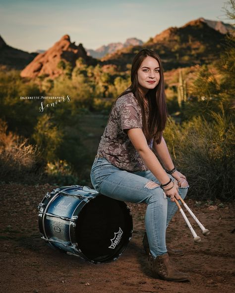 CAYLON CLASS OF 2019 | ARIZONA HIGH SCHOOL SENIOR PICTURES BY ANJEANETTE PHOTOGRAPHY PHX — ARIZONA GRADUATION PHOTOS | SENIOR PICTURES | MARCHING BAND PORTRAITS Band Senior Pictures, Female Drummer, Pum Pum, Band Photoshoot, Musician Photography, School Senior Pictures, Senior Portrait Poses, High School Senior Pictures, Under Your Spell