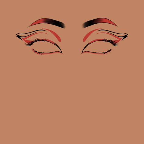 Red N Black Makeup Looks, Ferrari Makeup Look, Red Black And White Makeup, Black And Red Eyebrows, Graphic Eyeliner Red And Black, Red Butterfly Eye Makeup, Red And Black Eyeliner Looks, Black And Red Graphic Liner, Black And Red Eyeshadow Looks