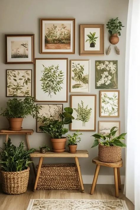 Gallery Wall Above Sofa, Gallery Wall Green, Frame Wall Ideas, Wall Hanging Arrangements, Green Gallery Wall, Gallary Wall, Picture Wall Ideas, Rose Gold Room Decor, Rose Gold Rooms