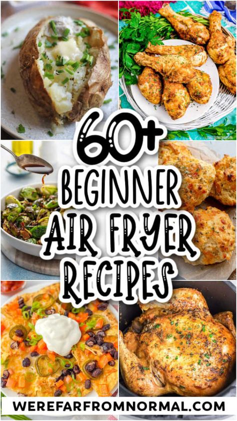 Beginner Air Fryer Recipes, Air Fryer Recipes For Beginners, New Air Fryer Recipes, Air Fryer Recipes Snacks, Air Fryer Cooking Times, Air Fried Food, Air Fryer Oven Recipes, Dinner Recipes For Family, Air Fryer Recipes Chicken