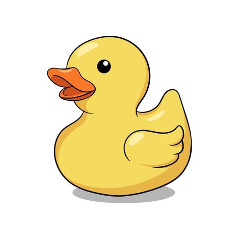 Cartoon Rubber Duck, Rubber Duck Sketch, Rubber Duck Outline, Something Yellow Drawing, Rubber Duck Illustration, Yellow Things To Draw, Yellow Duck Drawing, Duck Illustration Cute, Rubber Ducky Drawing