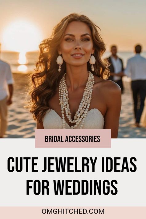 Getting ready for a wedding? We've got awesome jewelry ideas that will make you shine as a guest! Accessories like seashell necklaces and pearl earrings can add the perfect touch to your dress. Whether it's a beach wedding at sunset or a fancy reception, the right jewelry can take your outfit to the next level. This guide gives you stylish options to stand out on your special day, charming combos for sunny ceremonies, and inspires you to shine with unique finds. Be ready to glow and impress everyone! Fancy Reception, Cute Jewelry Ideas, Wedding Guest Jewelry, Seashell Necklaces, Sea Inspired Jewelry, Beach Formal, Ideas For Weddings, Playful Jewelry, Beach Wedding Guests