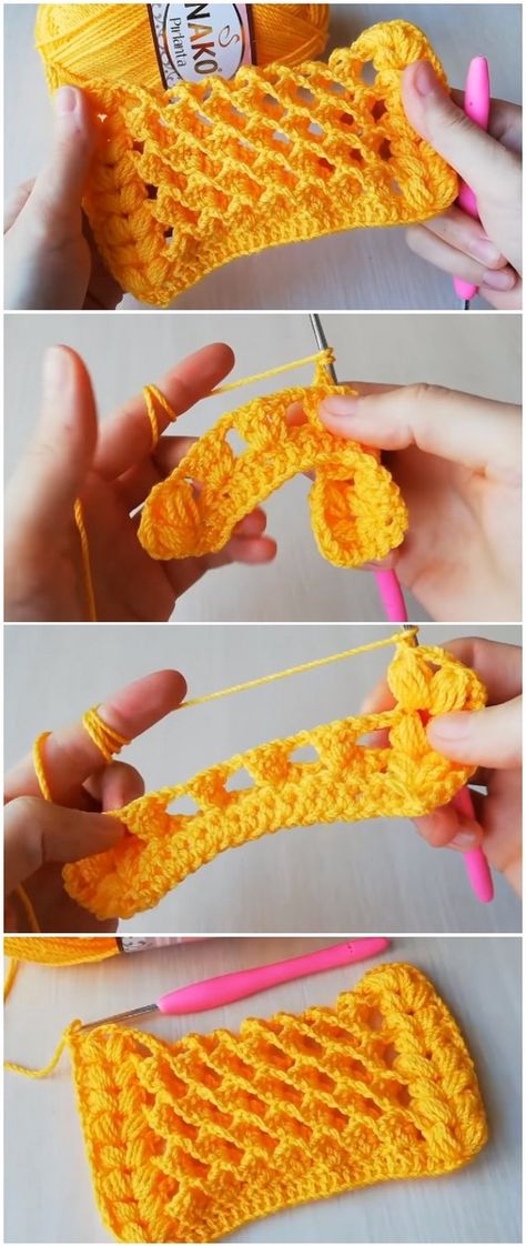 Crochet Reversible, Turkish Crochet, Crochet Things, Stitch Crochet, Crochet Stitches Patterns, Tunisian Crochet, Sewing Projects For Beginners, Crochet Techniques, Learn To Crochet