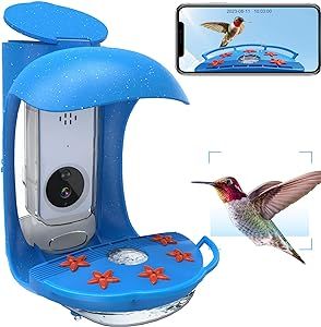 BirdDock Hummingbird Feeder with Camera, Smart Bird Feeder with APP, AI Recognition, Auto-Notification, 1080 HD Live Video for Watching Birds, Bird Gifts for Parent Bird Videos, Bird Types, Hummingbird Feeder, Bird Gif, Bird Gifts, Humming Bird Feeders, Backyard Birds, Bird Lover, Bird Pictures