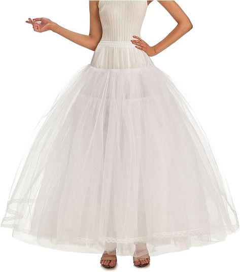 AWSALE Women Hoopless Petticoats 8 Layers Tulle Crinoline Underskirt for Wedding Dress Ball Gown WPT138 White at Amazon Women’s Clothing store Wedding Dress Ball Gown, Tulle Underskirt, Dress Ball Gown, For Wedding Dress, Half Slip, Other Half, Ball Gown Wedding Dress, Amazon Women, Ball Dresses