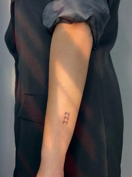 Side Forearm Tattoo, 222 Tattoo Ideas, 222 Tattoos, 222 Angel Number Tattoo, 222 Tattoo, Angel Number Tattoo, 222 Angel Number, 22 Tattoo, Side Hand Tattoos