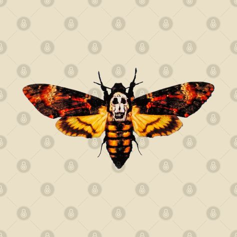 Silence Of The Lambs Moth, Moth Vector, Silence Of The Lambs, Deaths Head Moth, Spooky Stickers, Moth Tattoo, Cool Notebooks, Case Stickers, Horror Films