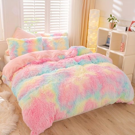 Soft & Warm 3-Piece Y2K Tie-Dye Plush Duvet Cover Set: 1 Duvet Cover, 2 Pillowcases, 100% Polyester, Machine Washable, Zipper Closure, Winter Comfort https://share.temu.com/WXs9cOca6QA via @shoptemu Tie Dye Room Ideas Bedrooms, Tie Dye Bedroom, Fall Bedding Sets, Cozy Bedding Sets, Tie Dye Bedding, Polka Dot Bedding, Geometric Bedding, Plush Bedding, Modern Duvet Covers