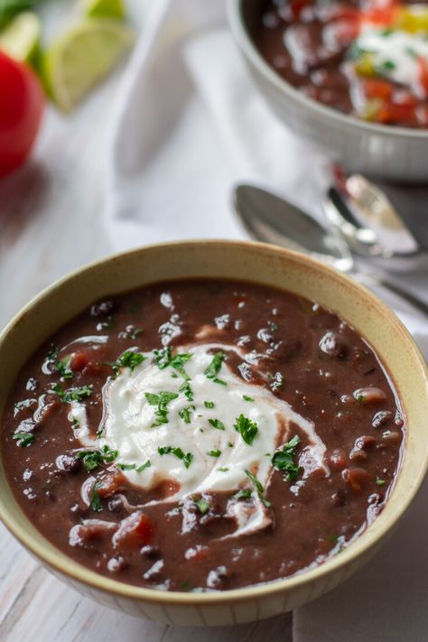 Ham And Black Bean Soup, Black Bean Soup With Ham, Black Bean And Ham Soup, Chickpea Fajitas, Bean Soup With Ham, Bean And Ham Soup, What For Dinner, Ham Soup Recipes, Soup With Ham