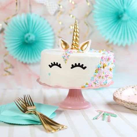 Unicorn Cake Sprinkles, Unicorn Sheet Cake, Unicorn Cake Images, Mini Cake Ideas, Easy Unicorn Cake, Sameera Khan, Unicorn Ideas, Unicorn Cake Pops, Ready Set Eat