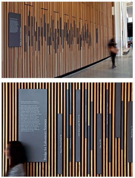 Donor Wall Design, Donor Recognition Wall, Donor Wall, Signage And Wayfinding, Donor Recognition, Wayfinding Signs, Way Finding, Wayfinding Design, Signage System