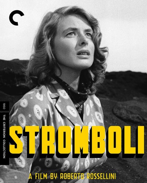 Stromboli (1950) (#673) Roberto Rossellini List Of Disney Characters, Roberto Rossellini, Criterion Collection, The Criterion Collection, Ingrid Bergman, Movie Covers, Original Movie Posters, Movies 2019, Hollywood Star