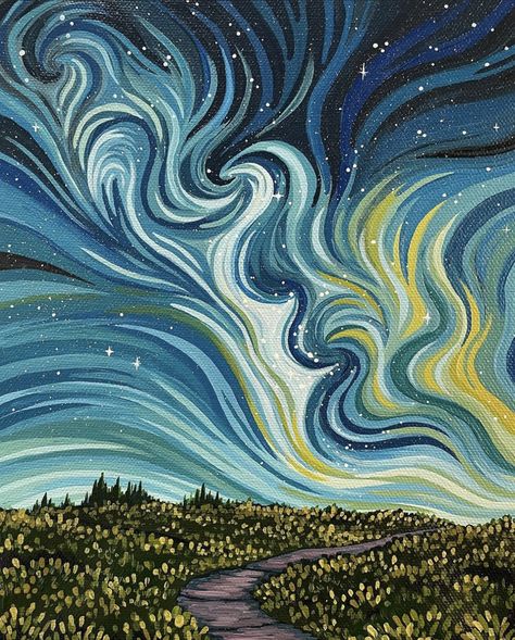 Canvas Painting Projects, Posca Art, Neon Painting, Canvas Painting Designs, Art Painting Gallery, Small Canvas Art, Art Inspiration Painting, The Night Sky, Mini Canvas Art