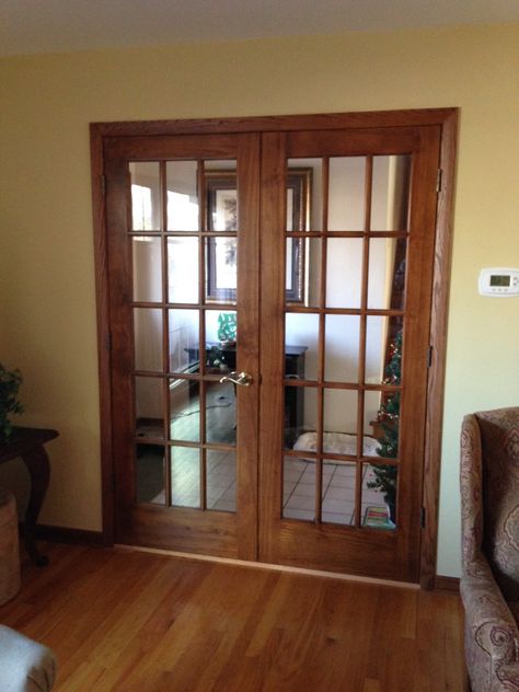 French Door Wood, Interior Wood French Doors, Brown French Doors, Natural Wood French Doors, Dark Wood French Doors, Wood French Doors Office, Wood And Glass French Doors, Wood Exterior Door French, Walnut French Doors