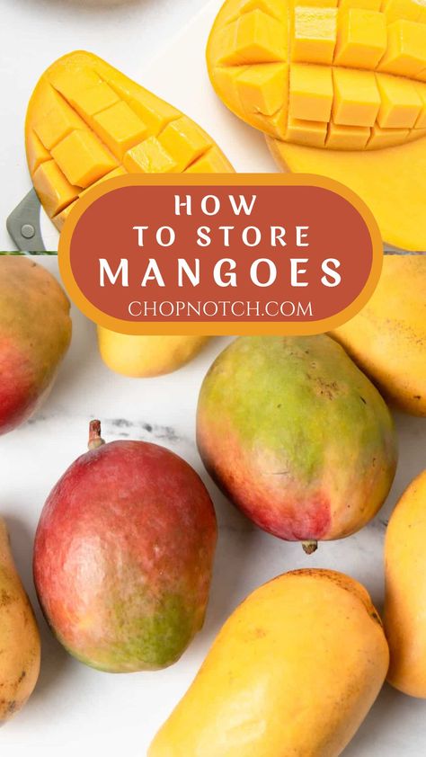 Learn the best methods for storing mangoes to maintain their juicy, sweet flavor with our essential storage tips! Discover how to properly ripen, refrigerate, and freeze mangoes to keep them fresh and ready for your favorite recipes. Follow our guide for perfect mangoes every time.#MangoStorage #FreshProduce #FoodPreservation #ChopNotchTips #HealthyEating #KitchenHacks #JuicyAndSweet #MangoLovers #CookingWisdom #KitchenTips How To Freeze Mango, How To Eat A Mango Fruit, Fresh Mango Recipes, How To Store Mangos, Fast Easy Desserts, Drink Inspiration, Mango Fruit, Mango Recipes, Storage Tips