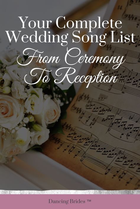 Wedding Party Songs Dance Receptions, Popular Wedding Songs Playlists, Wedding Ceremony Music Checklist, Songs Needed For Wedding, Wedding Playlist Reception Song List, Wedding Ceremony Song List, Wedding Song Checklist, Ceremony Music Wedding, Processional Wedding Songs