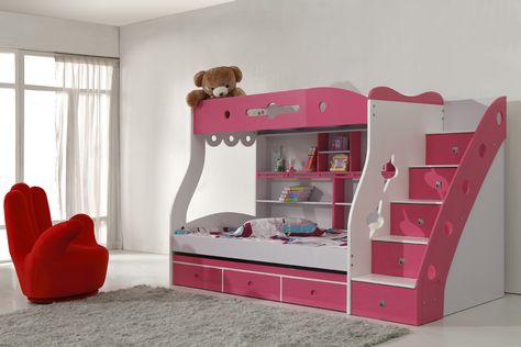 . Cheap Bunk Beds, Bunker Bed, Girls Bunk Beds, Loft Bed Plans, Modern Bunk Beds, Bunk Bed With Desk, Cool Bunk Beds, Bunk Beds With Stairs, Bunk Bed Designs